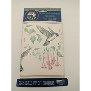 Borden Nature Series Hummingbird Floral Wallpaper Border Pre-pasted Washable 72"